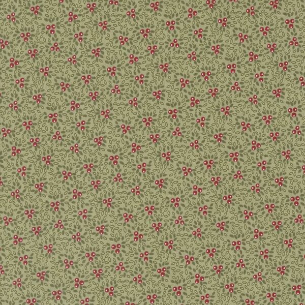 Tessuto A Christmas Carol- Sage di 3 Sisters verde per Moda Fabrics