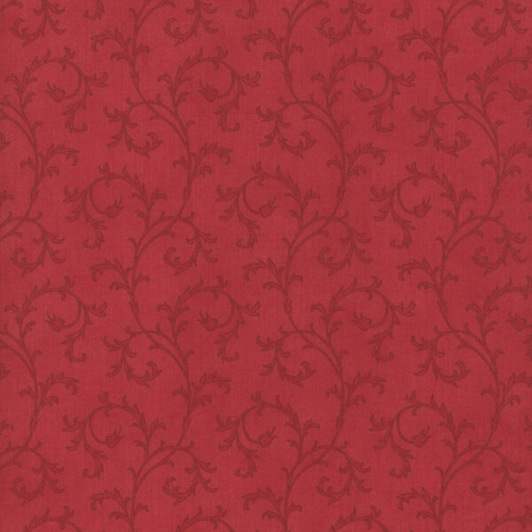 Tessuto A Christmas Carol- Crimson di 3 Sisters rosso per Moda Fabrics