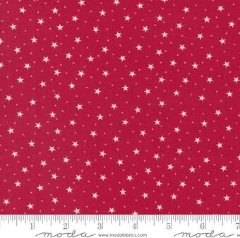 Tessuto Dear Santa Crimson - Primitive Gatherings Moda Fabrics