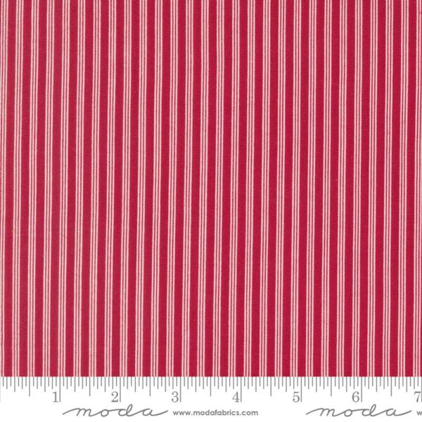 Tessuto Dear Santa Snow Crimson - Primitive Gatherings Moda Fabrics