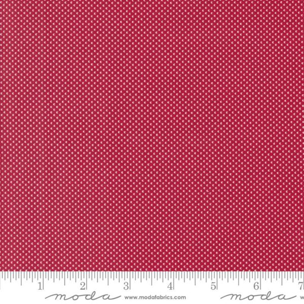 Tessuto Dear Santa Crimson Mini Snowballs- Primitive Gatherings Moda Fabrics