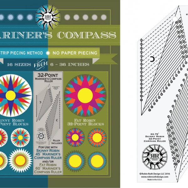 Libro 32 Point Mariner’s compass con righello.