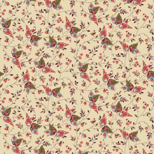 Tessuto Cream Tossed Leaves Michelle Yeo Bucklebury Chintz