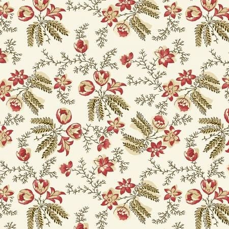 Fondo bianco con bacche rosse e foglie verdi