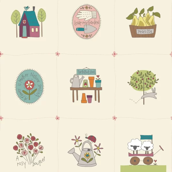 Pannello Willowbrook Market Garden di Natalie Bird