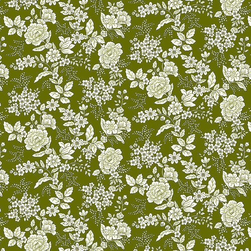 Tessuto Tranquility Dark Green Kim Diehl Henry Glass