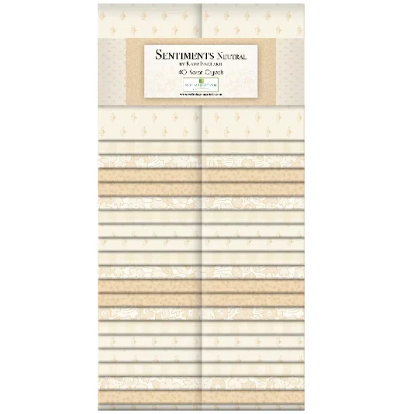 Jelly Roll Wilmington Prints - 40 Karat Crystals - Sentiments Neutral
