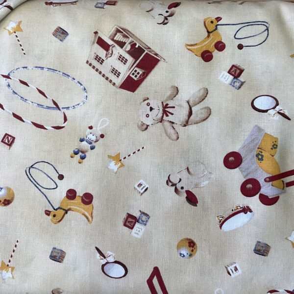 Tessuto Bear with me Girl Vintage Toys Fabri Quilt
