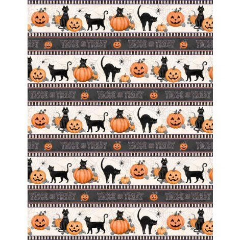 Tessuto Bordi Meow-Gical Night Wilmington Prints