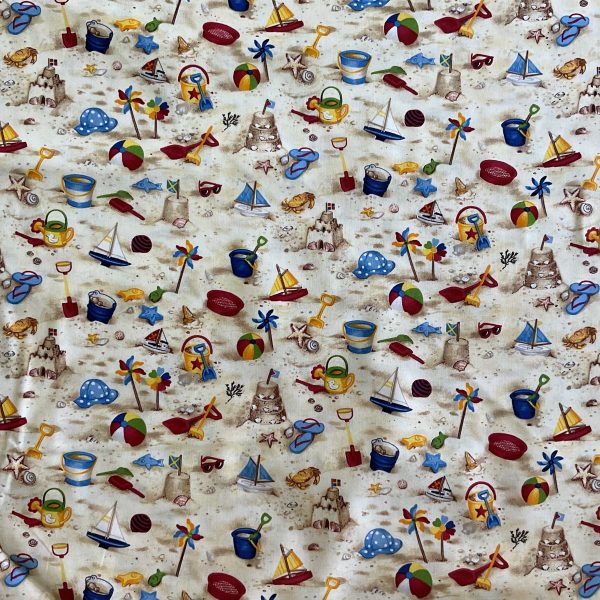 Tessuto mare secchielli e palette