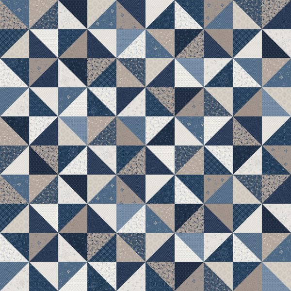Tessuto Multi Patchwork Running Blocks di Maywood Studio Patchwork Blue