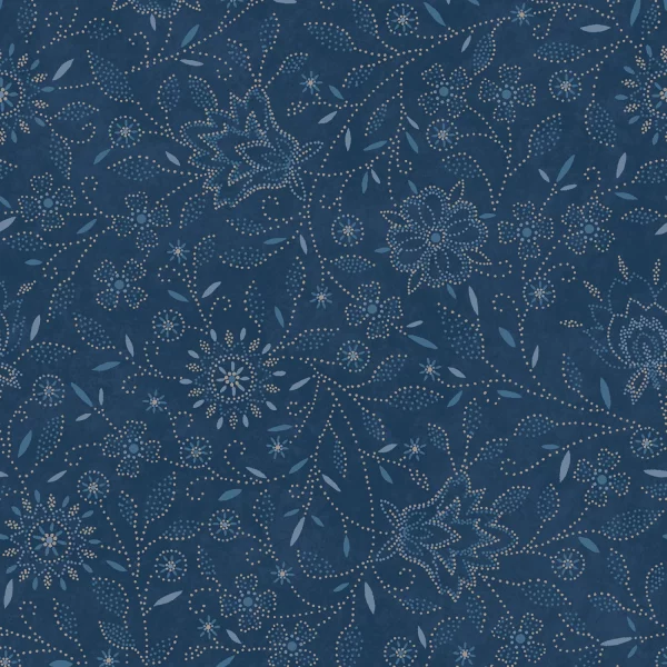 Tessuto Blue Floral di Maywood Studio Patchwork Blue