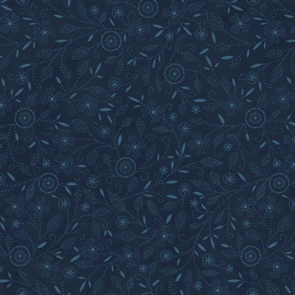 Tessuto Blue Packed Floral di Maywood Studio Patchwork Blue Collection