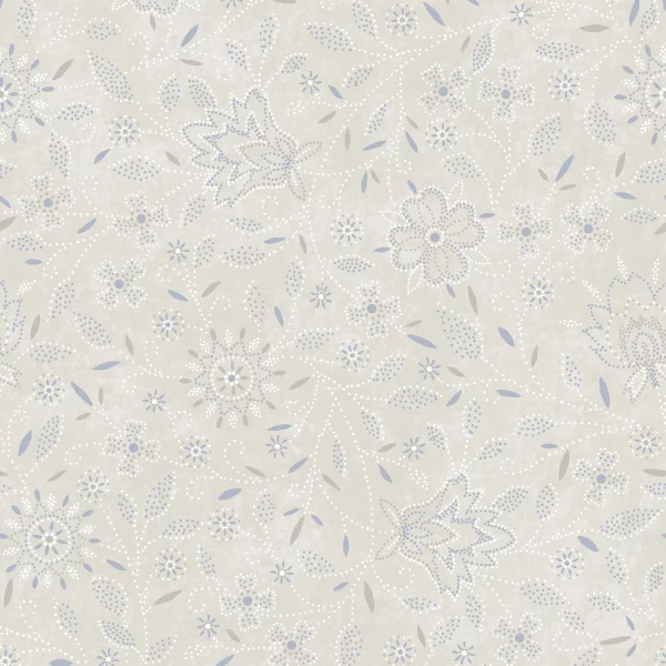 Tessuto Cream Floral di Maywood Studio Patchwork Blue