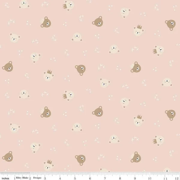 Tessuto Cozy Bebe Bears Blush Tara Reed Riley Blake Designs
