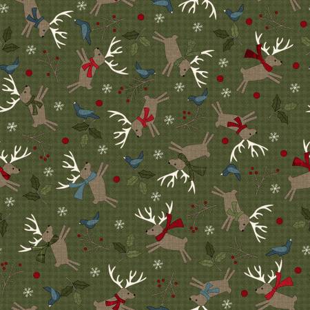 Tessuto Green Deer